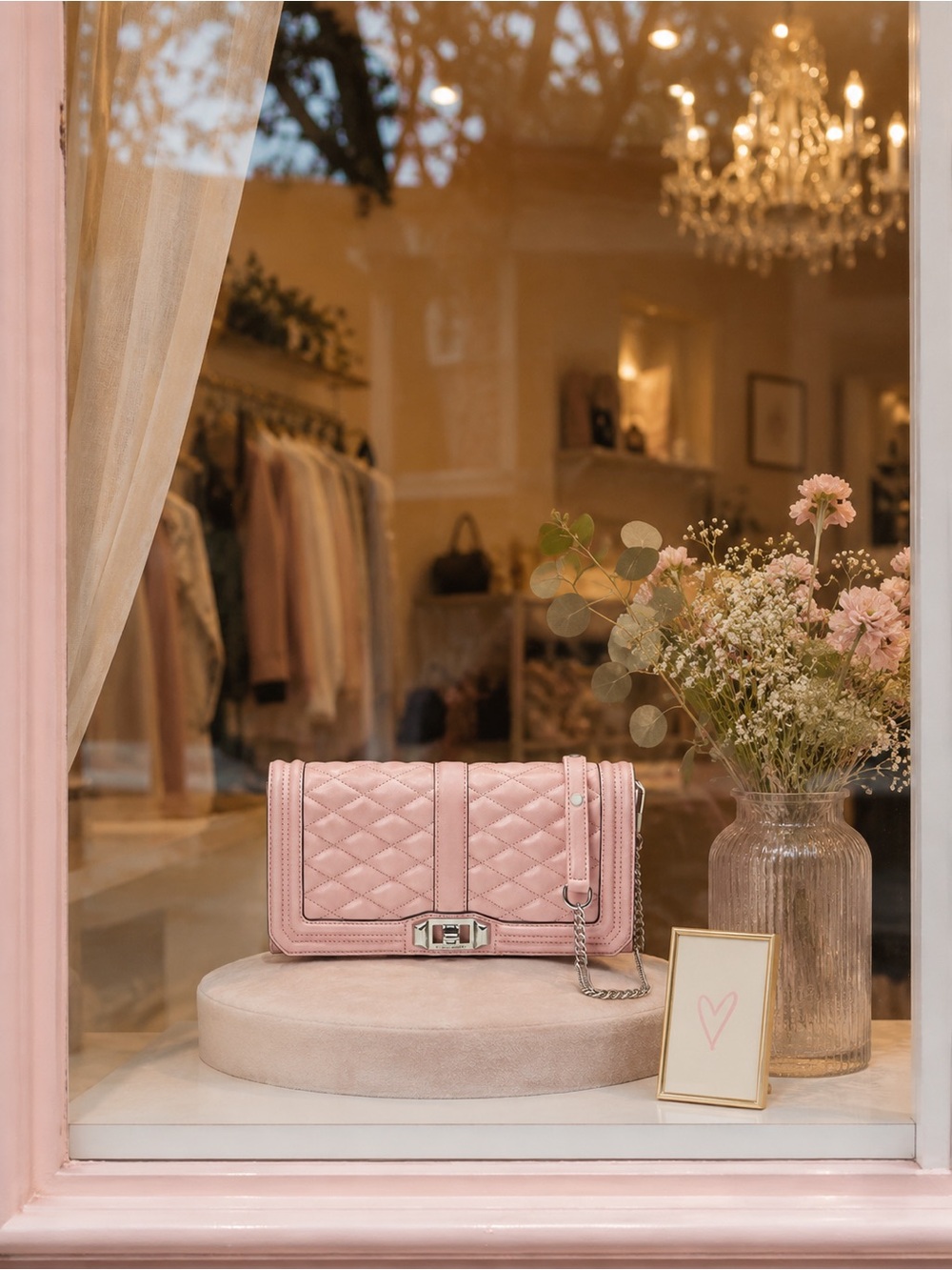Rebecca Minkoff Love Clutch in Pink